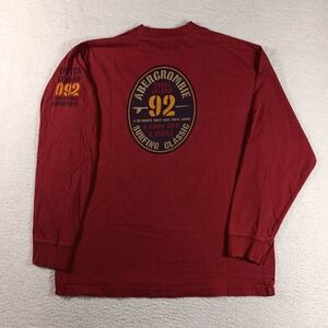 Vintage 90s Abercrombie & Fitch Shirt Mens XL Red Uvita Island 92 Surfing